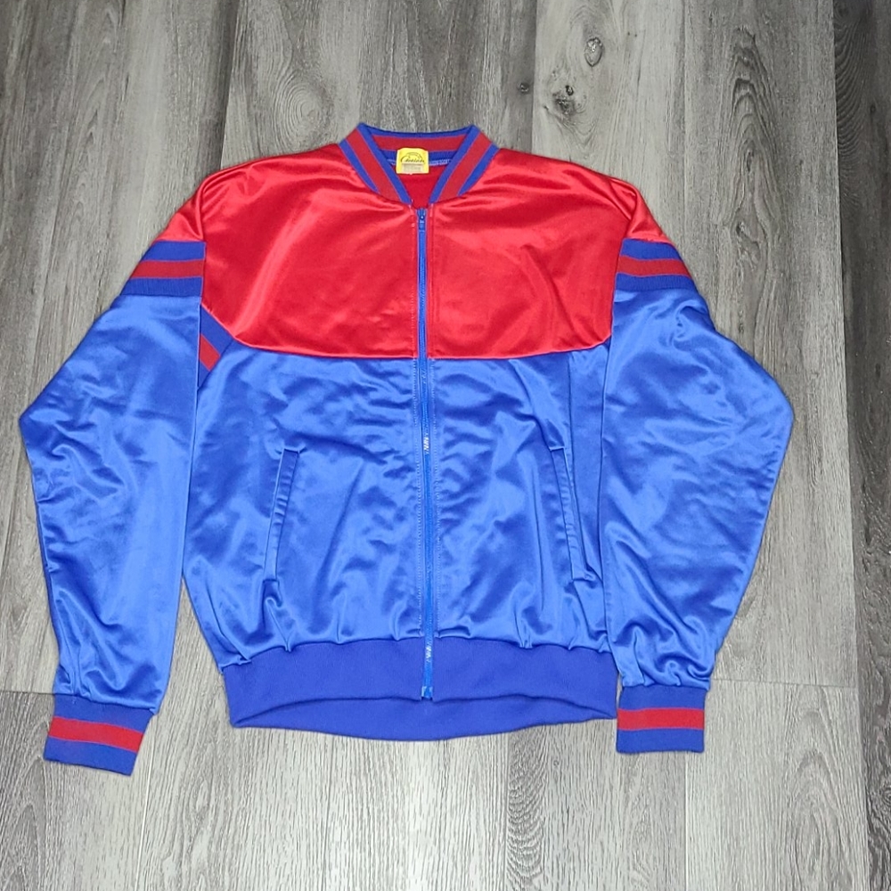 Bright Red and Blue Vintage Action Jacket